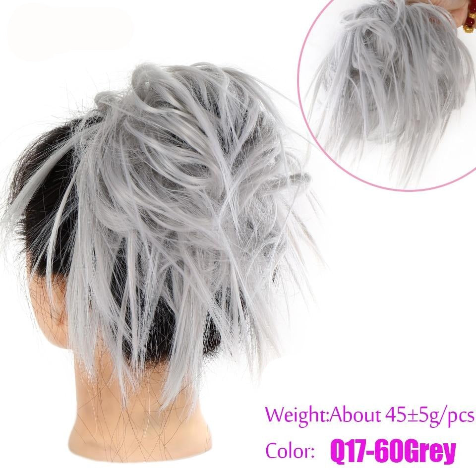 TEEK - Messy Straight Donut Hair Bow HAIR theteekdotcom grey 1  