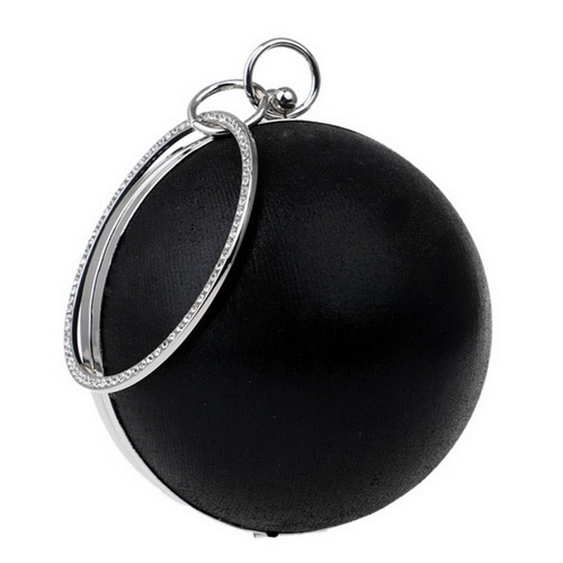 TEEK - Ball Tassel Crystal Wristlet Clutches BAG theteekdotcom YM1062black  