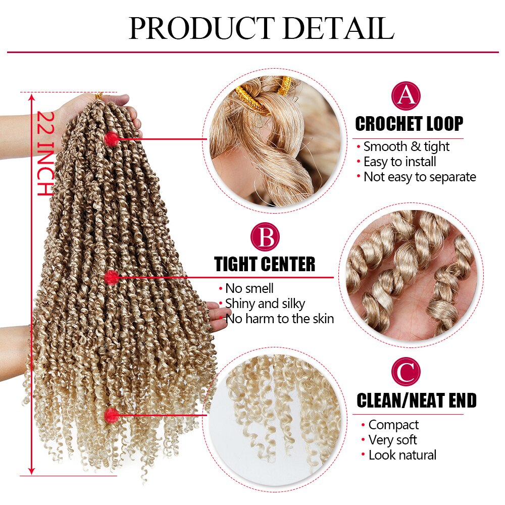 TEEK - Synthetic Crochet Pre-Looped Fluffy Twisted Hair HAIR theteekdotcom   