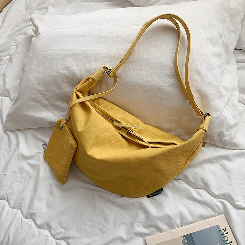 TEEK - Single Shoulder Crossbody Canvas Bag BAG theteekdotcom yellow  