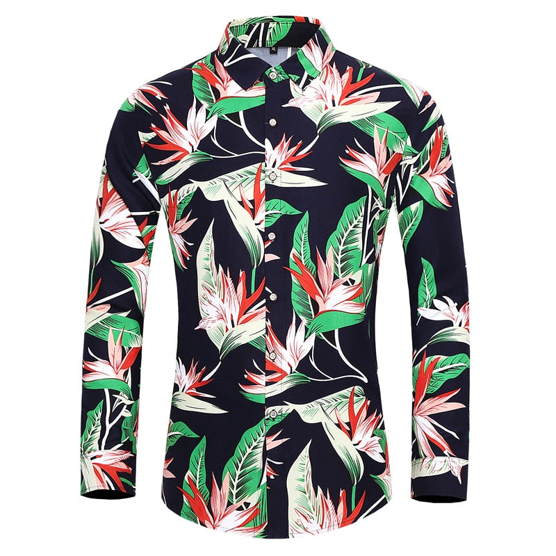 TEEK - Leisure Floral Print Shirt | Various Styles/Sizes TOPS theteekdotcom 401Navy M 