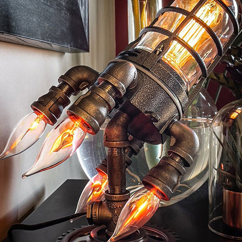 TEEK - Steampunk Rocket Lamp LAMP theteekdotcom   