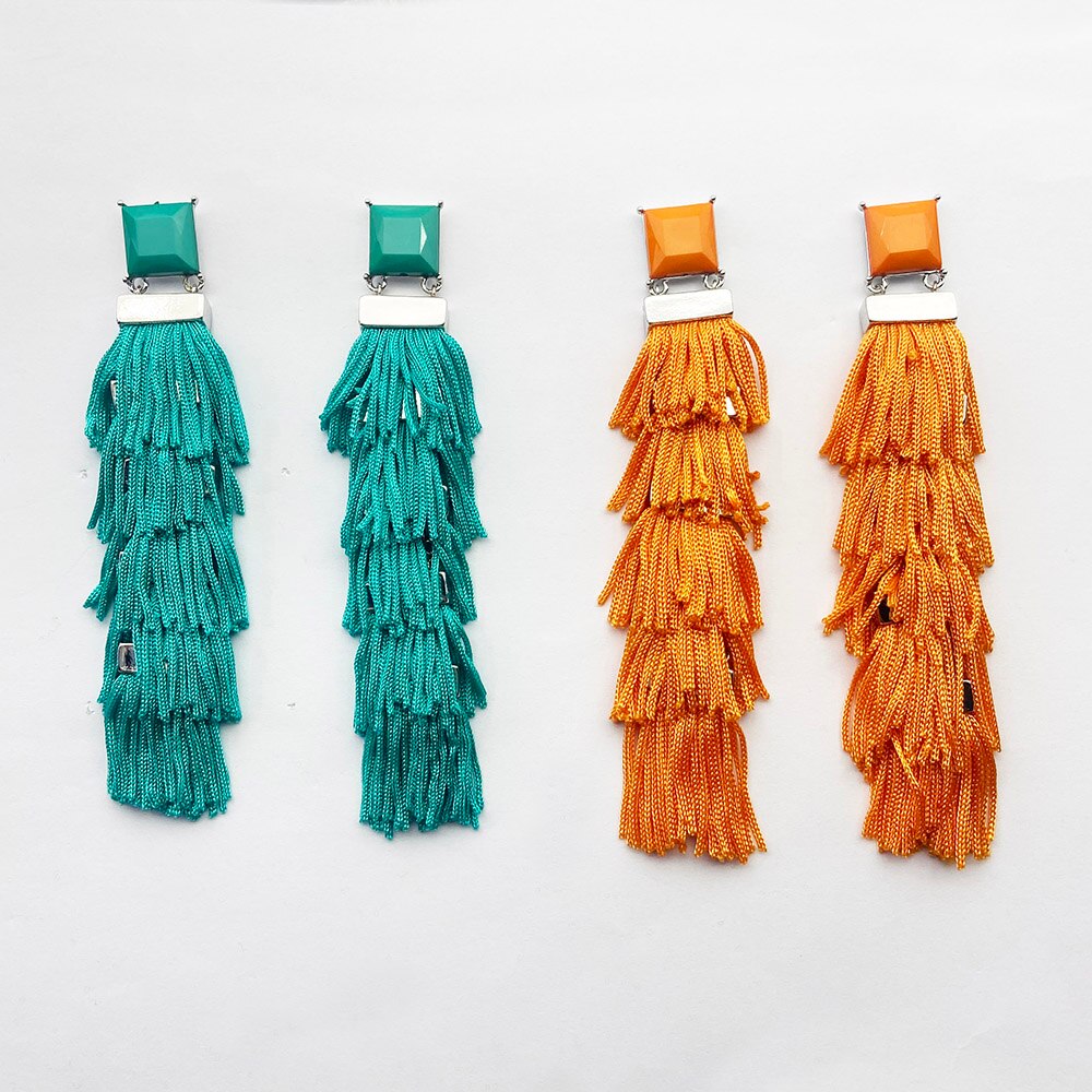 TEEK - Handmade Thread Tassel Earrings JEWELRY theteekdotcom   