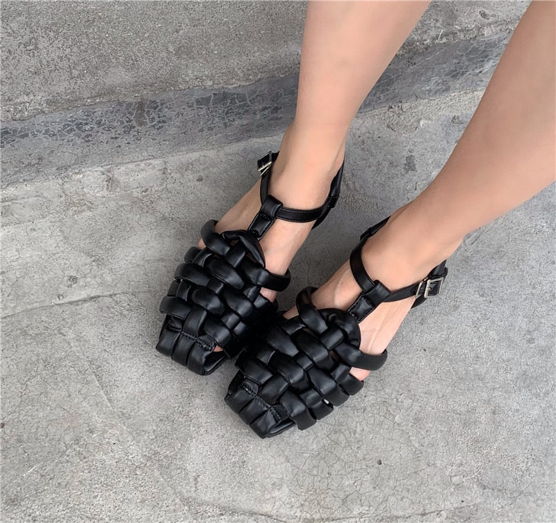TEEK - Flat Thick Weave Sandals SHOES theteekdotcom   