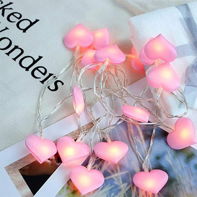 TEEK - LED Heart Shape String Lights LIGHTS theteekdotcom Pink 1.5m 10leds 
