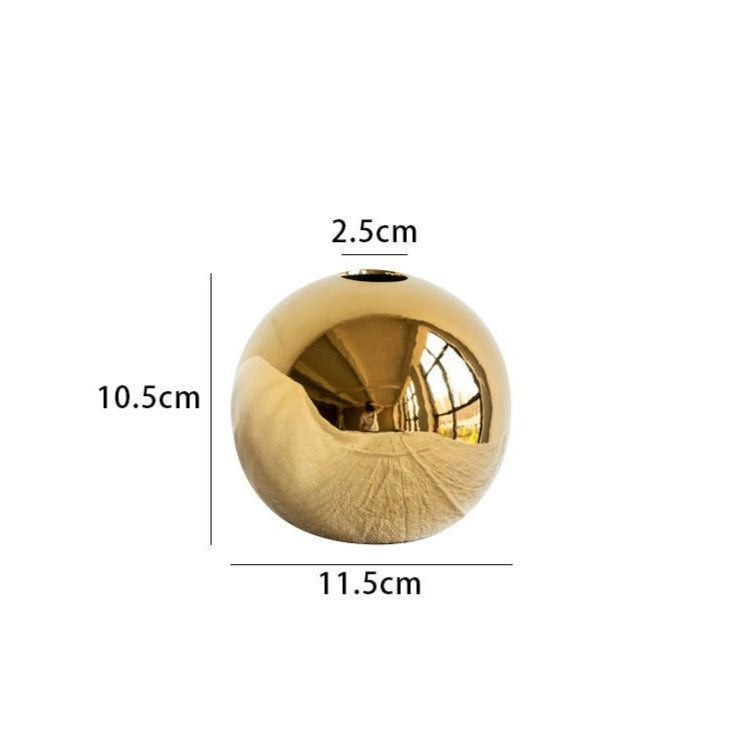 TEEK -  Golden Ball Ceramic Vases HOME DECOR theteekdotcom Medium  