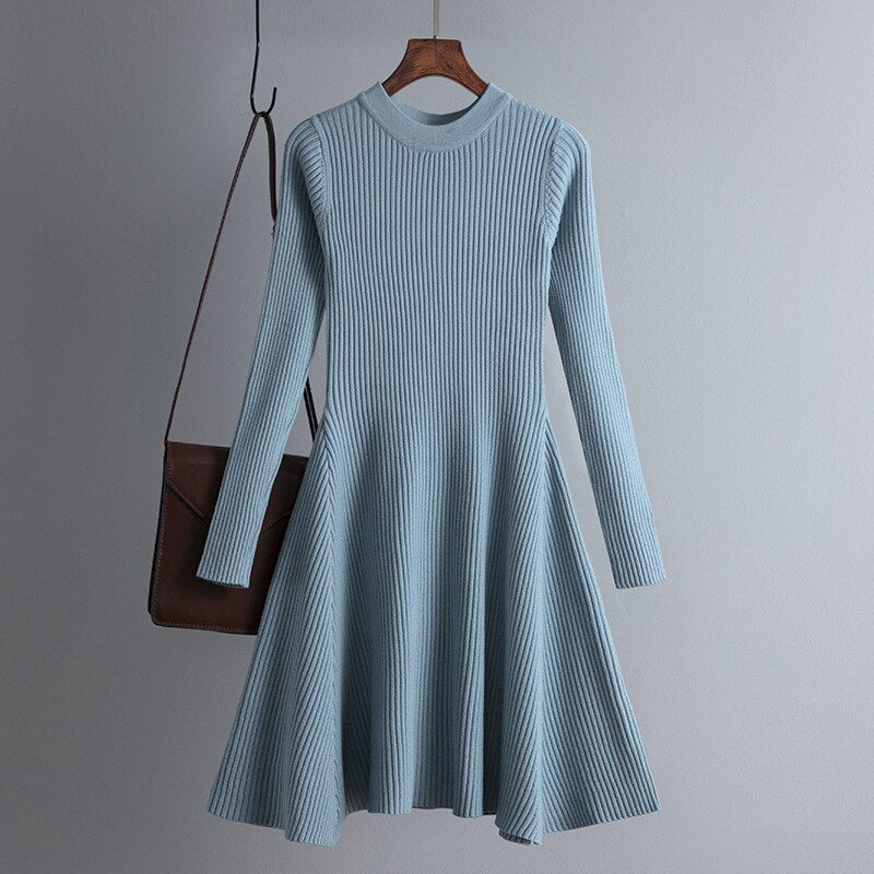 TEEK - Aline Knit Sweater Dress DRESS theteekdotcom Blue One Size 