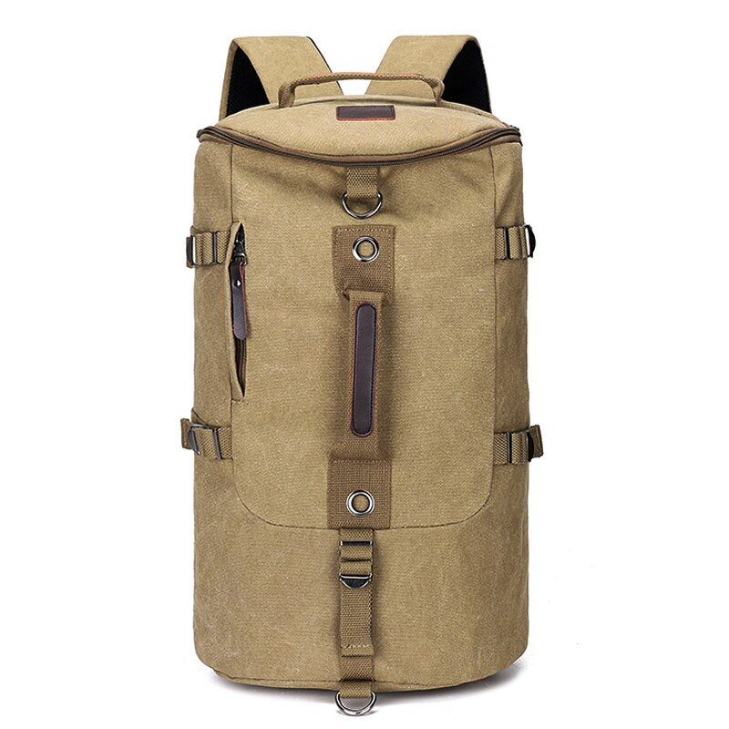 TEEK - Mens Standing Duffel Backpack BAG theteekdotcom Khaki 32x49x28cm 