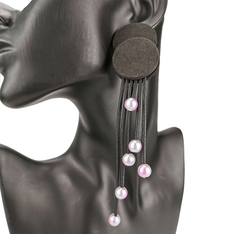 TEEK - Rubber Drop Wood Heart Earrings JEWELRY theteekdotcom Style 17 pearl  