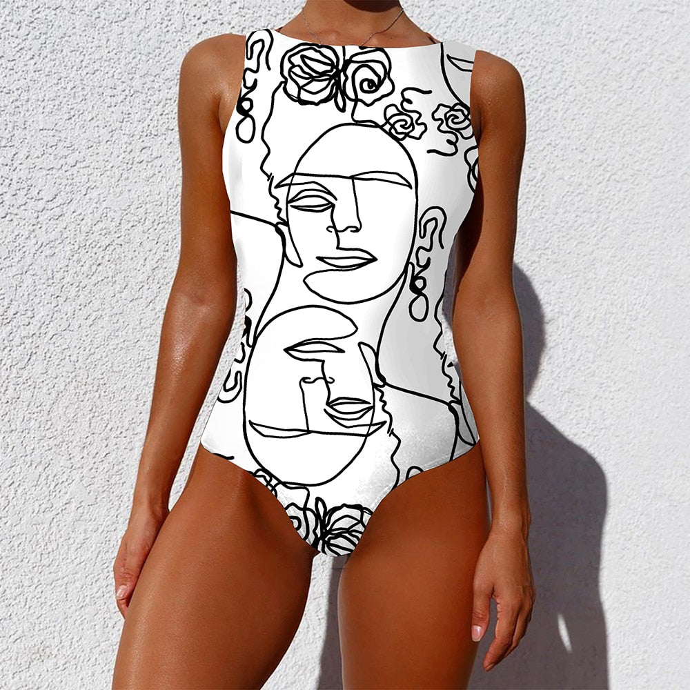TEEK - Pleasurable Print Swimsuit SWIMWEAR theteekdotcom CR19468W4 S 