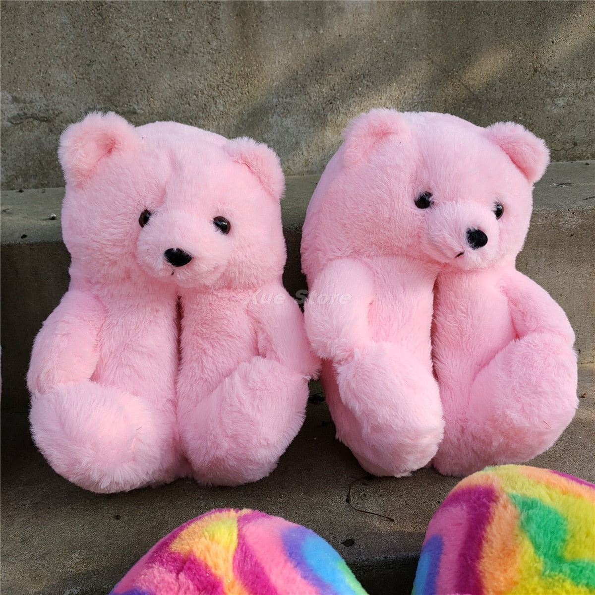 TEEK - Teddy Bear Pink Red or Blue Footwear SHOES theteekdotcom pink 8 