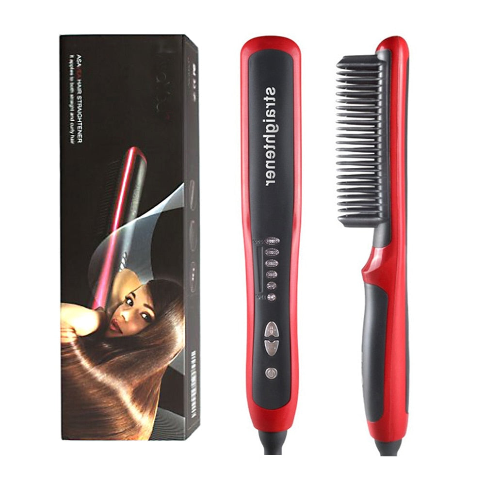 TEEK - Hair Straightening Smoothing Comb HAIR CARE theteekdotcom red 10-15 days 