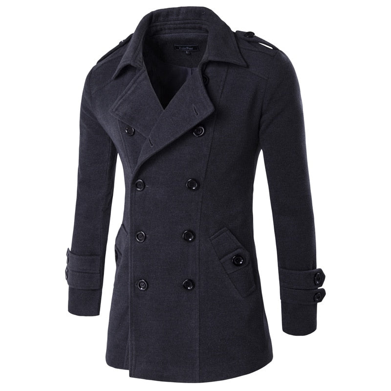 TEEK - Wool Blend Wear Coat COAT theteekdotcom Dark Gray US S | ASIAN M (170) 