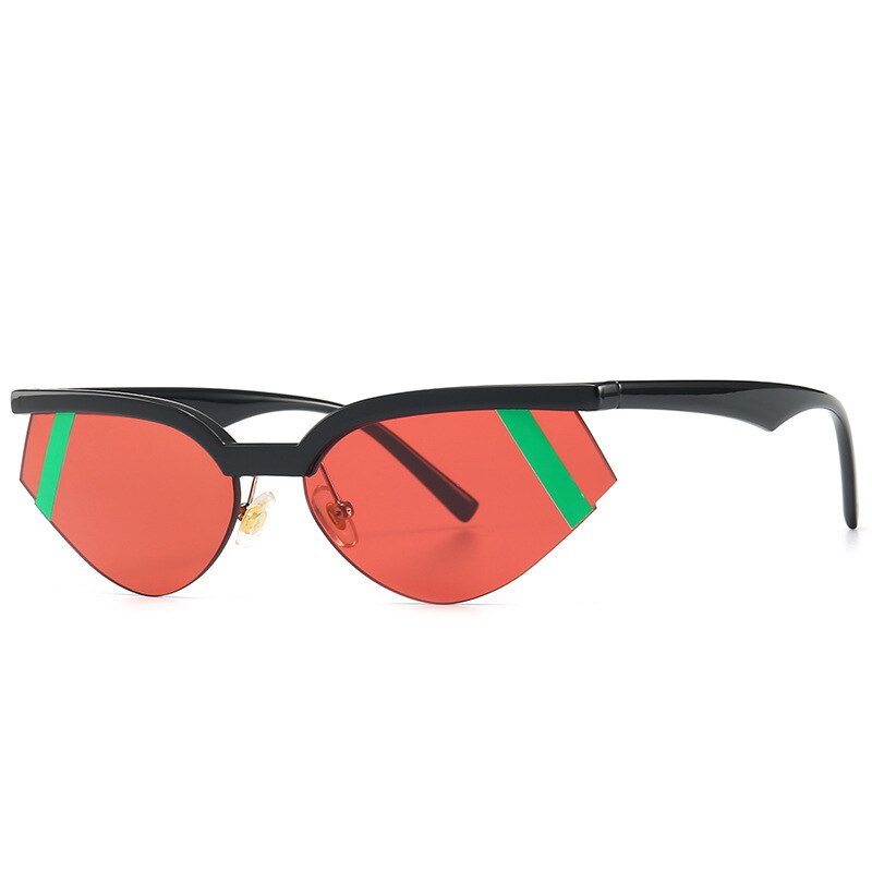 TEEK - Clipped Cat Eye Sunglasses EYEGLASSES theteekdotcom Black Red  