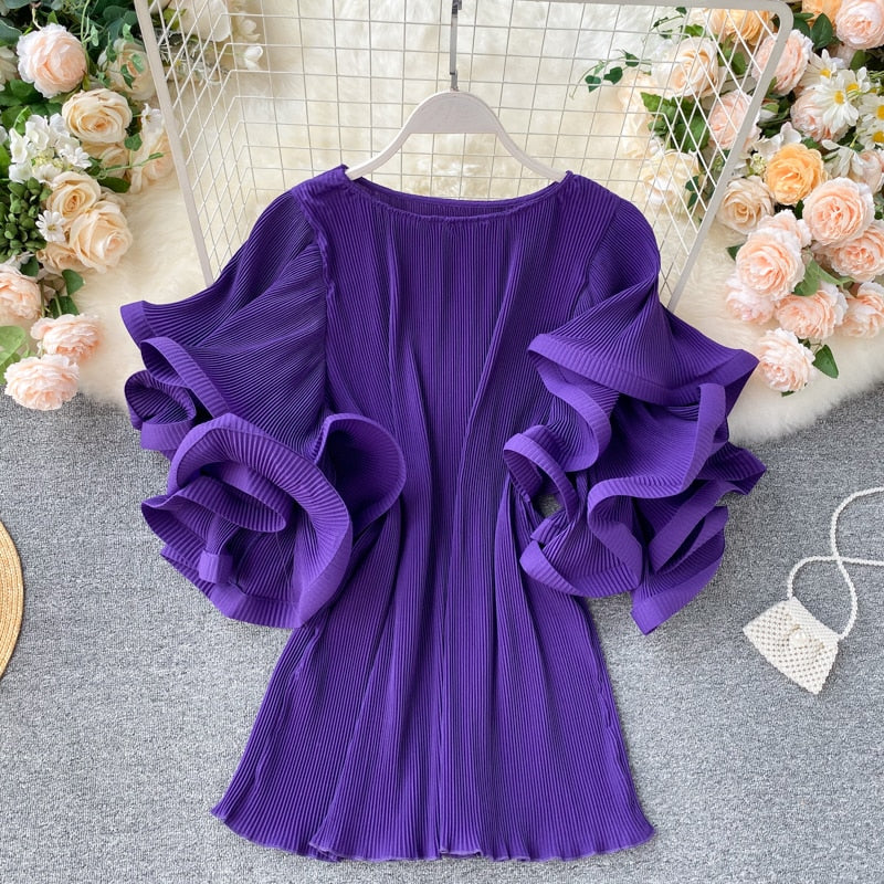 TEEK - Butterfly Sleeve Blouse | Various Colors TOPS theteekdotcom purple One Size 