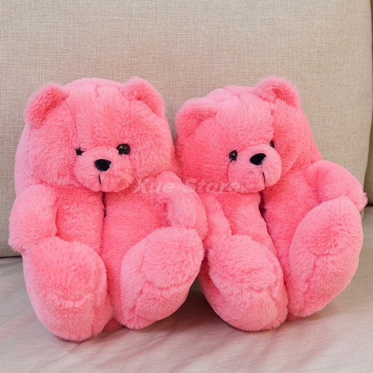 TEEK - Teddy Bear Pink Red or Blue Footwear SHOES theteekdotcom dark pink 8 
