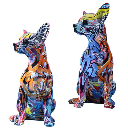 TEEK - Color Chihuahua Dog Statue HOME DECOR theteekdotcom   