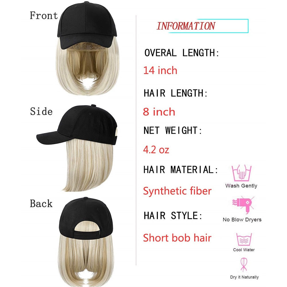 TEEK - Baseball Cap Wig HAIR theteekdotcom   