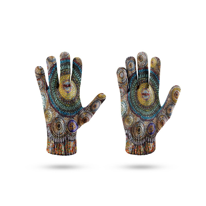 TEEK - Printed Pearl Agate 3D Knit Gloves GLOVES theteekdotcom 7 One Size 