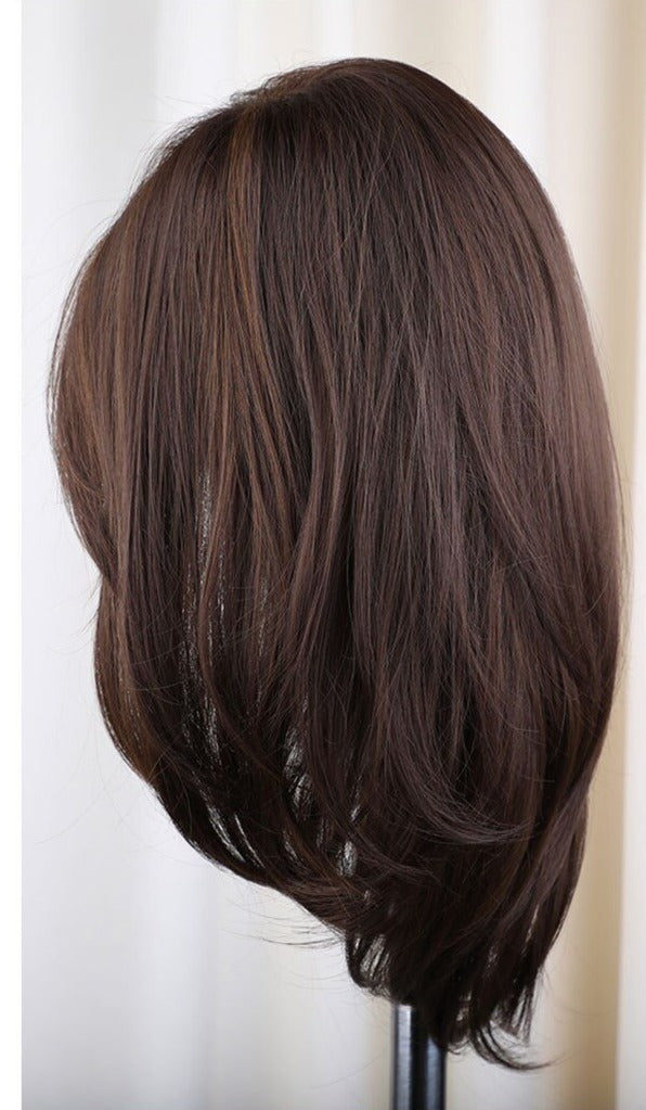 TEEK - Various Medium Straight Natural Style Side Bangs Wigs HAIR theteekdotcom   
