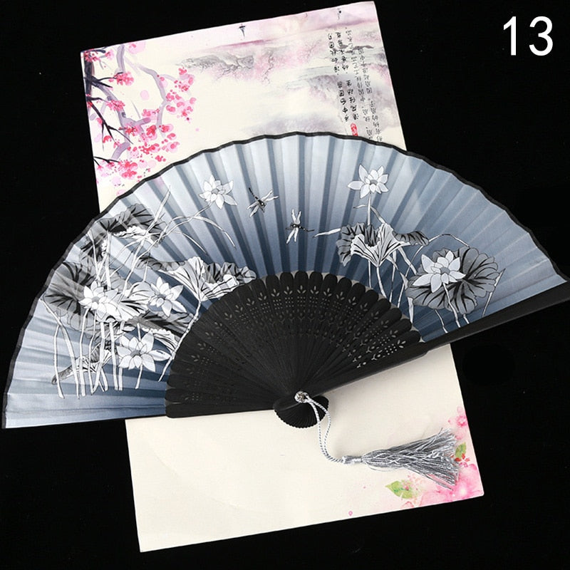 TEEK - Flower Patterned Folding Hand Fan FAN theteekdotcom 13  