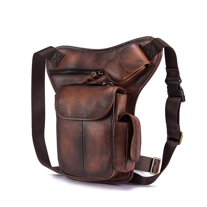 TEEK - Real Leather Multifunction Drop Leg Bag | Various BAG theteekdotcom light brown  