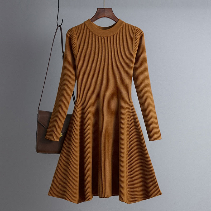 TEEK - Aline Knit Sweater Dress DRESS theteekdotcom Brown One Size 