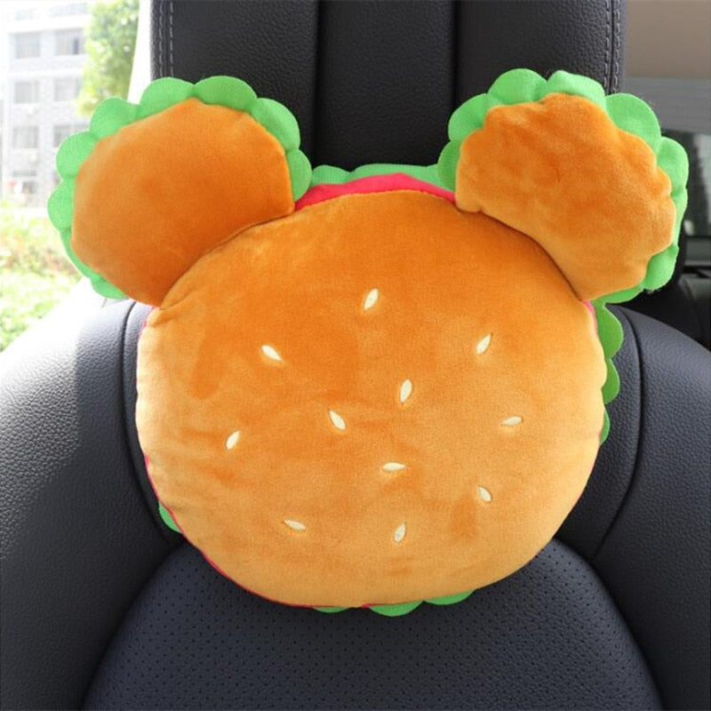 TEEK - Hungry Auto Support Cushions TRANSPORTATION theteekdotcom Burger Neck Pillow  