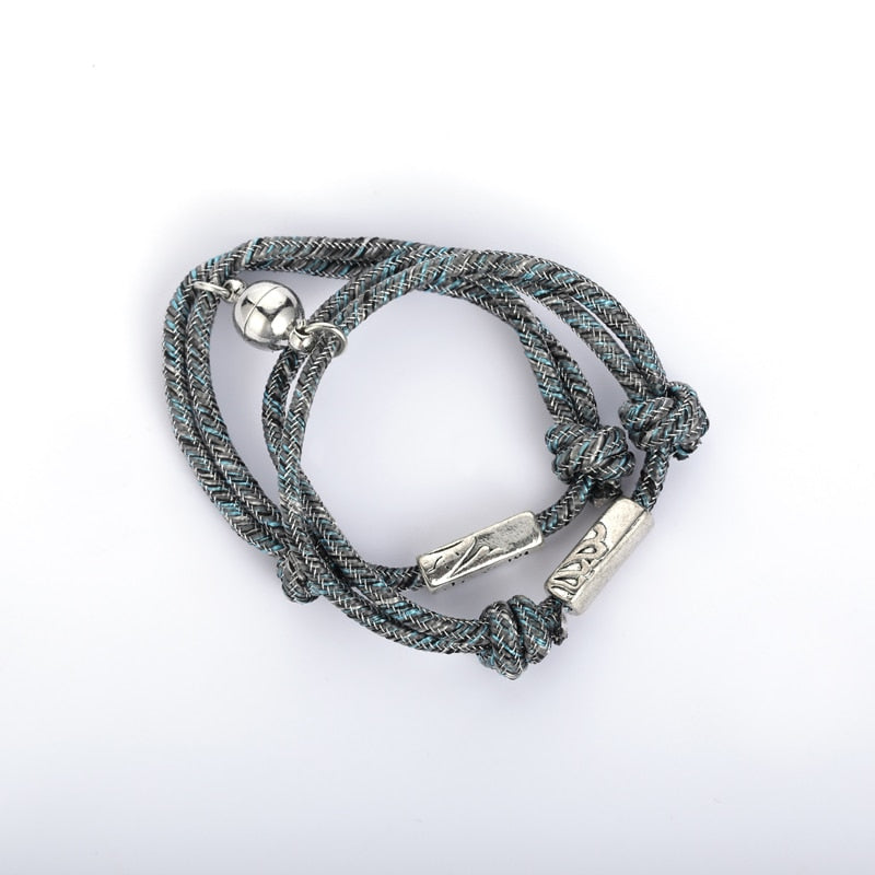 TEEK - Handmade Couple's Magnetic Bracelets JEWELRY theteekdotcom grey grey adjustable 