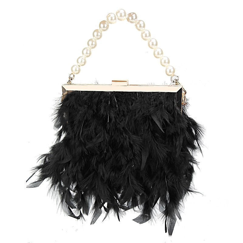 TEEK - Fashion Feather Handbag BAG theteekdotcom   