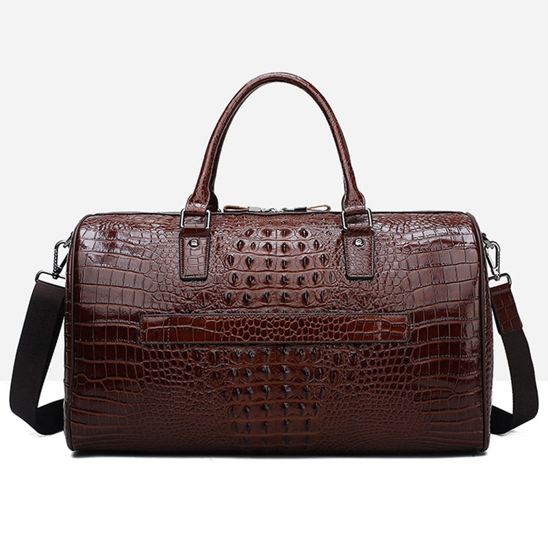 TEEK - 100% Genuine Leather Alli-Texture Duffle Bag BAG theteekdotcom Auburn  