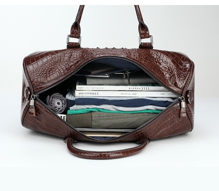 TEEK - 100% Genuine Leather Alli-Texture Duffle Bag BAG theteekdotcom   