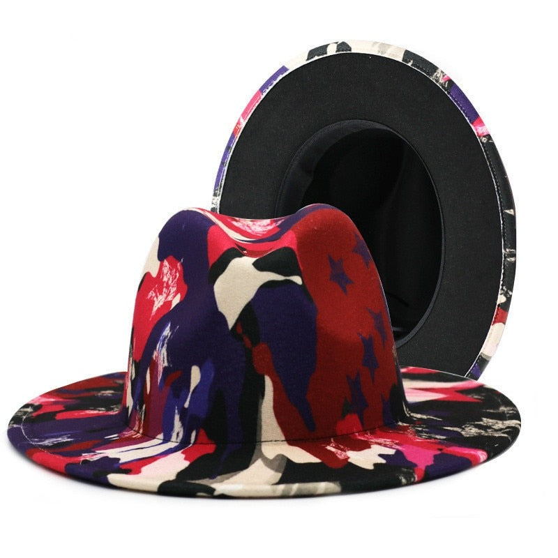 TEEK - Variety of Colorful Wide Brim Fedora Hat HAT theteekdotcom 03 23.23-23.62in 