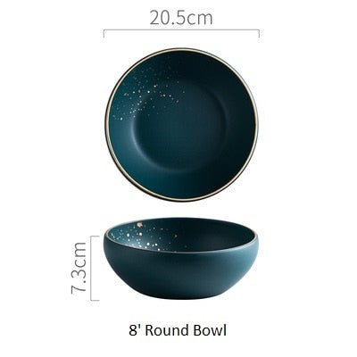 TEEK - Green Nordic Ceramic Dinnerware Set HOME DECOR theteekdotcom 20 round bowl 25-30 days 