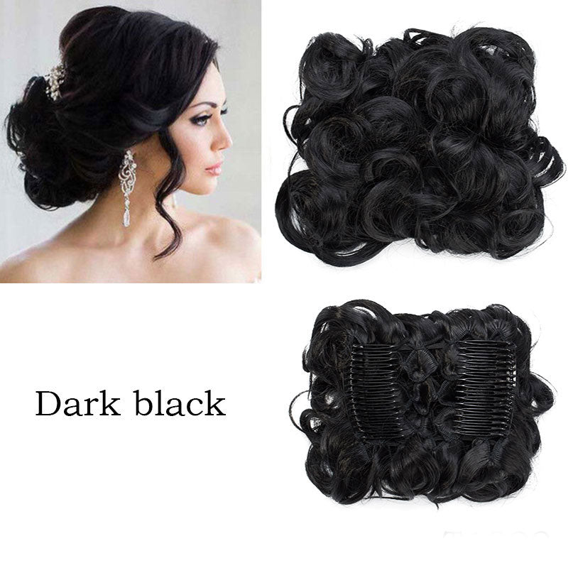 TEEK - Large Curly Hair Comb Clip HAIR theteekdotcom dark black  
