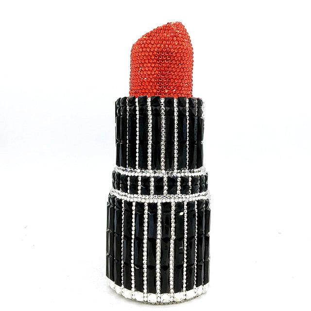 TEEK - Lipstick Click Clutch Purse BAG theteekdotcom LG Black Red  
