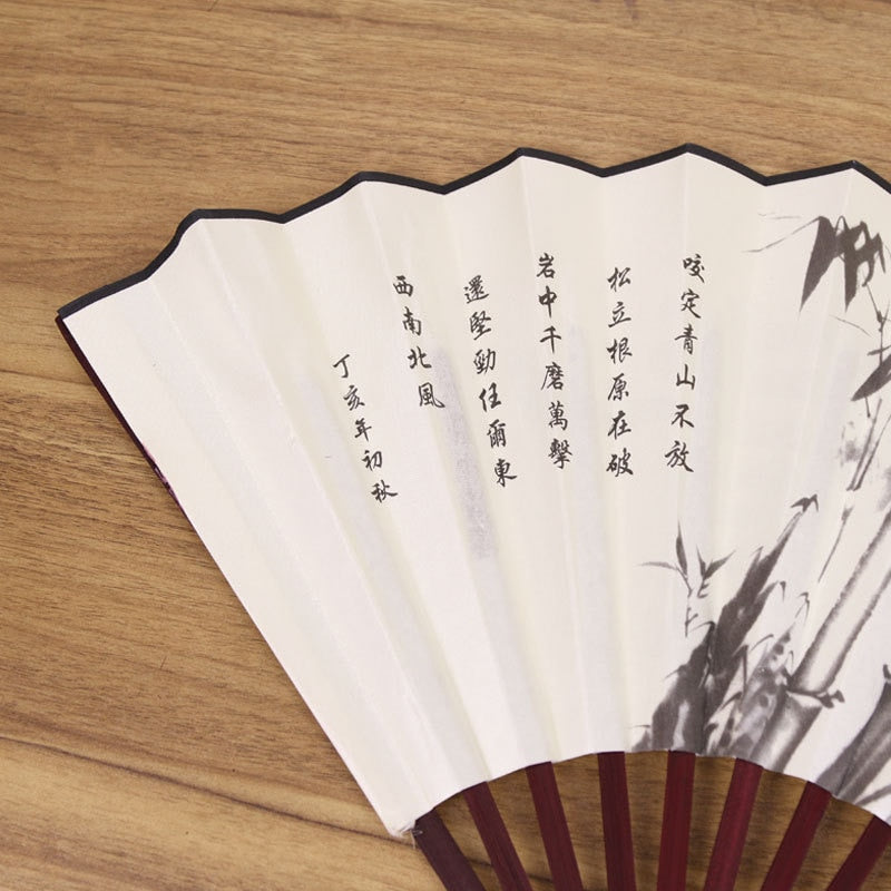TEEK - Retro Folding Bamboo Handle Hand Fan FAN theteekdotcom   