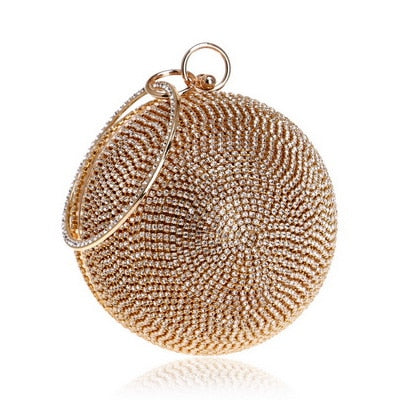TEEK - Ball Tassel Crystal Wristlet Clutches BAG theteekdotcom YM8105gold  