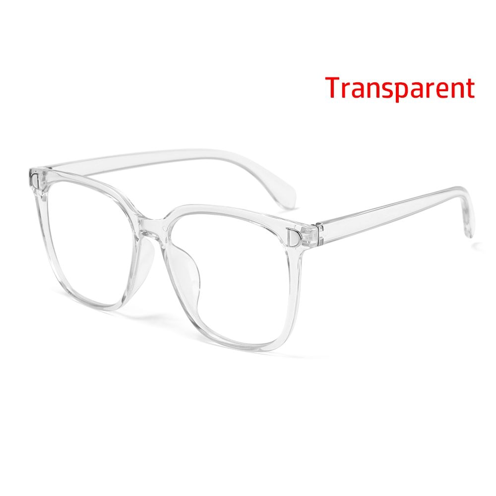 TEEK - Vintage-Style Oversized Curve Square Eyewear EYEGLASSES theteekdotcom style 2 transparent  
