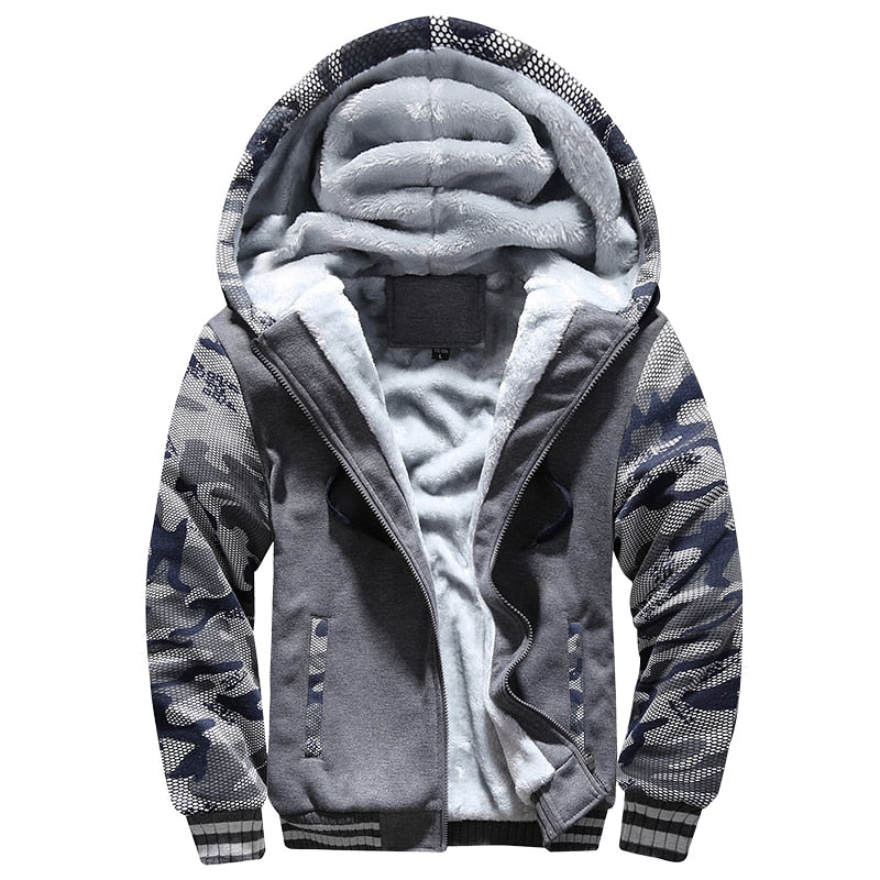 TEEK - Warm Fleece Hooded Jacket JACKET theteekdotcom Dark gray W03 M 45-55KG 