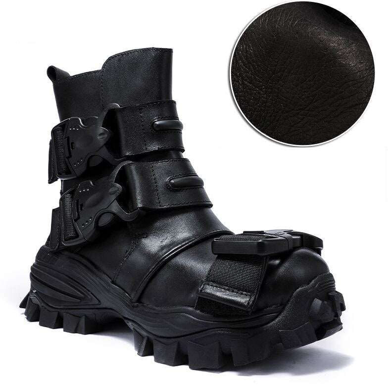 TEEK - Italian Desert Triple Buckle Boots SHOES theteekdotcom Black US 5.5 (label 5.5) 