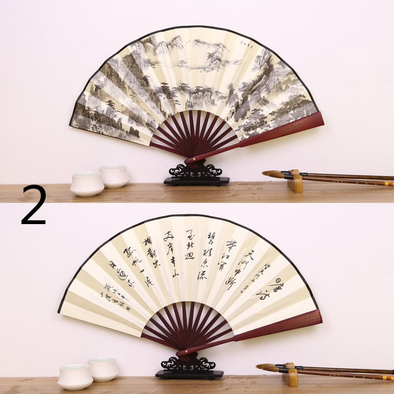 TEEK - Retro Folding Bamboo Handle Hand Fan FAN theteekdotcom 2  
