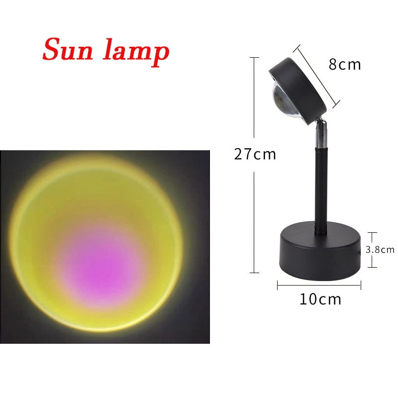 TEEK - USB Rainbow Sunset Projector Led Light LAMP theteekdotcom Sun lamp  