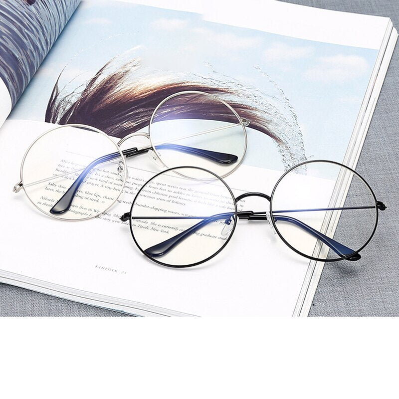 TEEK - Big Round Metal Clear Lens Eyeglasses EYEGLASSES theteekdotcom   