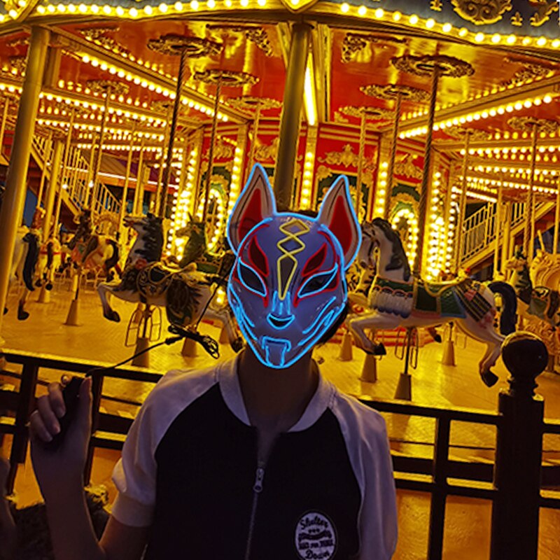 TEEK -  Glowing Anime LED Fox Mask MASK theteekdotcom   