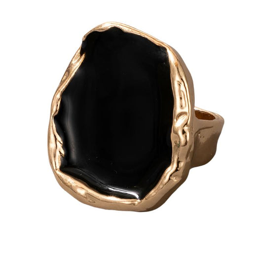 TEEK - Back From Black Stone Gold Ring JEWELRY theteekdotcom   