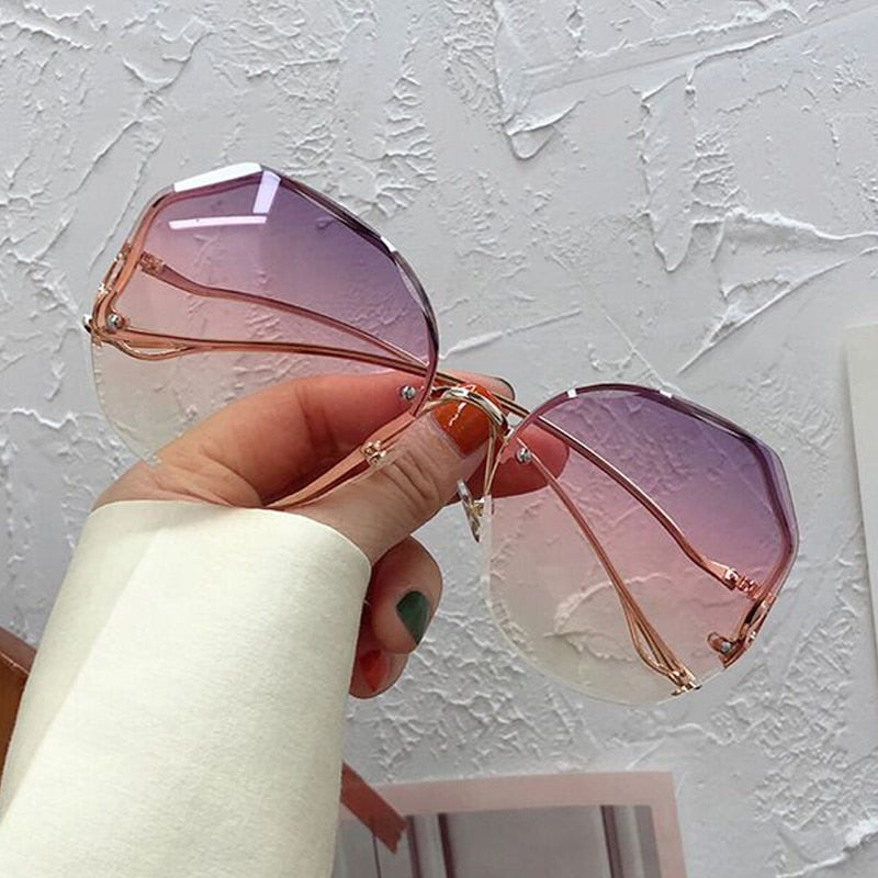 TEEK - Curved Gloss Eyewear EYEGLASSES theteekdotcom Purple Pink  