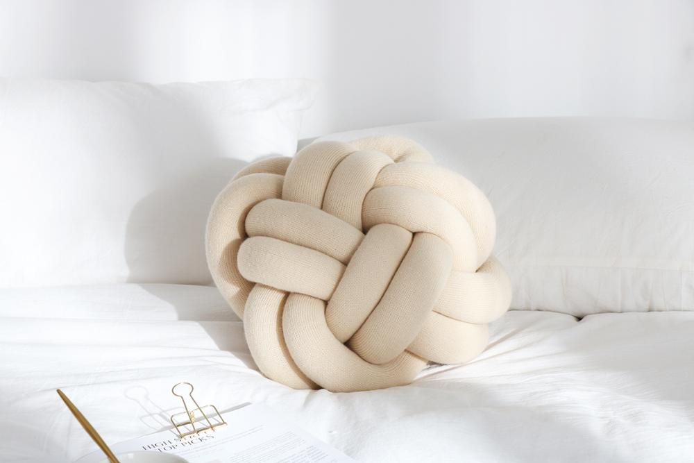 TEEK - Nest Knot Cushion PILLOW theteekdotcom ivory 9.42inx11.81in 