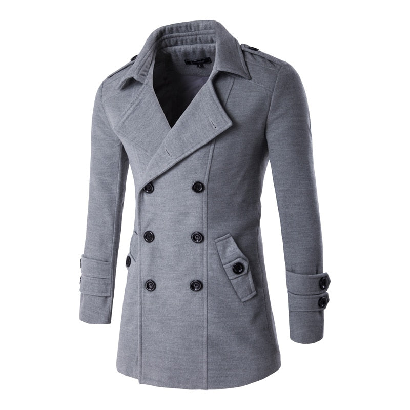 TEEK - Wool Blend Wear Coat COAT theteekdotcom Light Grey US S | ASIAN M (170) 