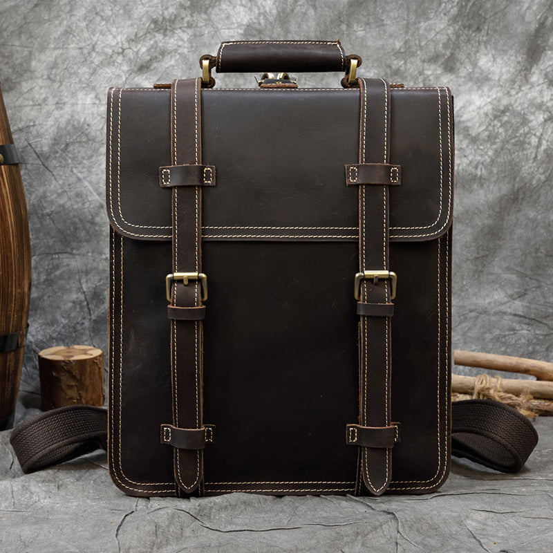 TEEK - Genuine Rucksack Backpack | Various Styles BAG theteekdotcom Design4 Dark Brown  
